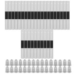 Agatige 30pcs 5ml Empty Lip Gloss Tubes, Double Ended Refillable Lip Balm Gloss Containers Bottles with Rubber Inserts for Women Girls DIY Makeup