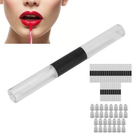 Agatige 30pcs 5ml Empty Lip Gloss Tubes, Double Ended Refillable Lip Balm Gloss Containers Bottles with Rubber Inserts for Women Girls DIY Makeup Agatige 30pcs 5ml Empty Lip Gloss Tubes, Double Ended Refillable Lip Balm Gloss Containers Bottles with Rubber Inserts for Women Girls DIY Makeup
