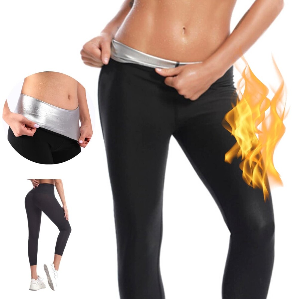 Nano Hertz Sauna Sweat Shapewear High Waisted Leggings Pants Thigh Workout Suit Waist Trainer Body Shaper Sweatsuit Exercise Fitness Gym Yoga Women Nano Hertz Sauna Sweat Shapewear High Waisted Leggings Pants Thigh Workout Suit Waist Trainer Body Shaper Sweatsuit Exercise Fitness Gym Yoga Women