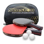 Senston Professional Table Tennis Paddles with Ping Pong Balls, Advance Intermediate Ping Pong Paddles Set of 2, Table Tennis Racket with Balls and Carry Case