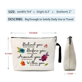 Behind You All Your Memories Funny Cosmetic Bag, for Travel Toiletry Zipper Storage Pouch Makeup Bag, The Best Friendship Gifts, Friends Gifts, Gifts for Women Birthday, Inspirational Gifts for Women