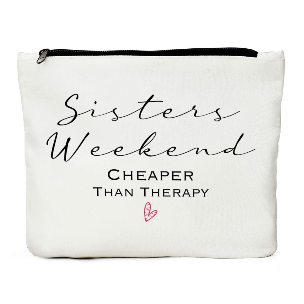 Weekend Bag for Women - Maid of Honor & Bachelorette Gifts - Sister Weekend Cheaper Than Therapy Makeup Bag Weekend Bag for Women - Maid of Honor & Bachelorette Gifts - Sister Weekend Cheaper Than Therapy Makeup Bag