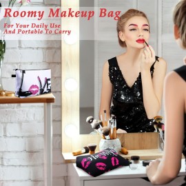 Sanwuta 12 Pieces Cosmetic Makeup Bags Printed Roomy Toiletry Waterproof Beauty Bag Organizer Pouches with Zipper Makeup Accessories for Women(Love Style) Sanwuta 12 Pieces Cosmetic Makeup Bags Printed Roomy Toiletry Waterproof Beauty Bag Organizer Pouches with Zipper Makeup Accessories for Women(Love Style)