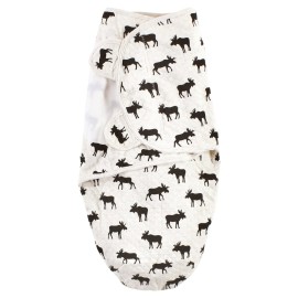 Hudson Baby Unisex Baby Quilted Cotton Swaddle Wrap 3pk, Moose, 0-3 Months
