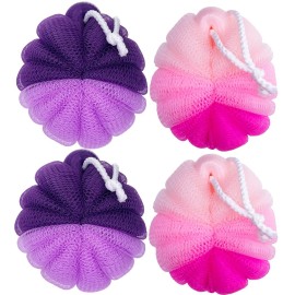 PPHAO - Back Scrubber for Shower - Loofah Sponge - 100g(XXL) - Bath Sponge - Back Scrubber for Shower Exfoliating - Shower Back Scrubber for Men and Women - 4 Pack