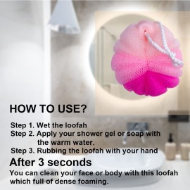 PPHAO - Back Scrubber for Shower - Loofah Sponge - 100g(XXL) - Bath Sponge - Back Scrubber for Shower Exfoliating - Shower Back Scrubber for Men and Women - 4 Pack