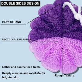 PPHAO - Back Scrubber for Shower - Loofah Sponge - 100g(XXL) - Bath Sponge - Back Scrubber for Shower Exfoliating - Shower Back Scrubber for Men and Women - 4 Pack