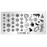 Whats Up Nails - A022 Back to Flurality Stamping Plate for Christmas Nail Art Design