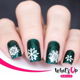 Whats Up Nails - A022 Back to Flurality Stamping Plate for Christmas Nail Art Design