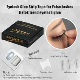 CHLXZM Self Adhesive Lash Strips for Fake Eyelashes, Soft & Comfortable,Waterproof,No Glue Apply False Lashes 40 Pieces (Black)