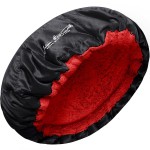 Heat Cap for Deep Conditioning & Oil Treatments - Cordless Microwaveable Heating Cap for Natural, Kinky, Curly, Wavy, 4c, Straight Hair - Flaxseed Bonnet Retains Heat for 20-30 Min - Red