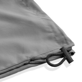 Saloniture Microfiber Cylinder Pillow Case Cover for Massage Table Bolsters - 30 x 9 Inch with Drawstring Closure, Gray