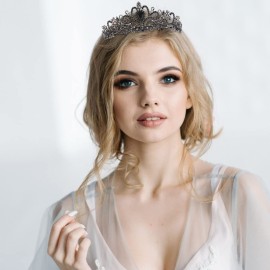Didder Tiaras for Women, Black Crystal Crowns for Women Princess Crown Tiaras and Crowns for Women Girls Women\'s Headbands Halloween Christmas Bridal Wedding Prom Birthday Party Gift
