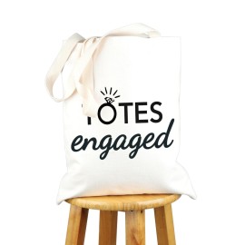 VAMSII Totes Engaged Bag Engagement Tote Bag Bride to be Gifts Engagement Gifts Future Wife Bridal Shower for Bride Bag (Totes Engaged Tote)