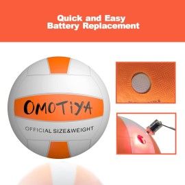 OMOTIYA Glow in The Dark Volleyball, LED Light Up Volleyball, Outdoor Volleyball Gifts for Boys and Girls, Night Glowing Ball, Soft Volleyballs Gifts Ideas for Age 8, 9, 10, 11, 12, 13+ Kids Teens