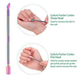 Cuticle Trimmer with Cuticle Pusher Cuticle Nipper Cuticle Remover Cutter Stainless Steel Nail Cuticle Trimmer Manicure Pedicure Tools for Nail Cuticle Trimmer with Cuticle Pusher Cuticle Nipper Cuticle Remover Cutter Stainless Steel Nail Cuticle Trimmer Manicure Pedicure Tools for Nail