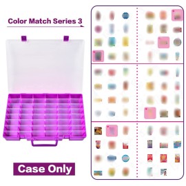 FULLCASE Case Compatible with 5 Surprise for Mini Brands Toys Series 1 2 3 4 Mystery Capsule Real Miniature Collectible Kit Storage for Littles, for Mini Mart Collection Organizer(Box Only) Purple