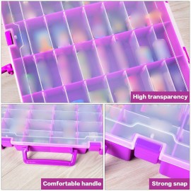 FULLCASE Case Compatible with 5 Surprise for Mini Brands Toys Series 1 2 3 4 Mystery Capsule Real Miniature Collectible Kit Storage for Littles, for Mini Mart Collection Organizer(Box Only) Purple