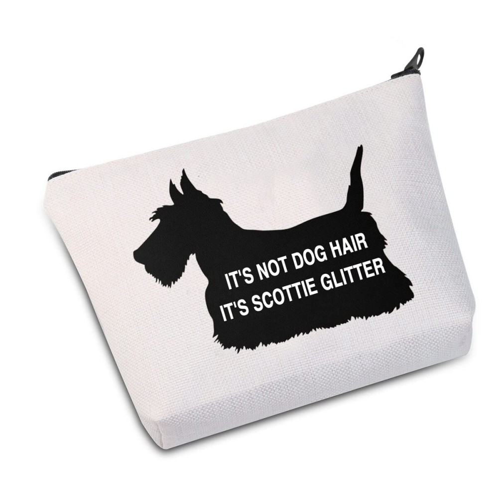 JXGZSO Scottie Gift Its Not Dog Hair Its Scottie Glitter Make Up Bag Scottish Terrier Gift Scottie Lover Scottie Owner Gift (Scottie Glitter Bag)