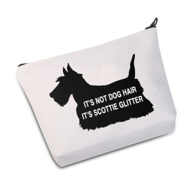 JXGZSO Scottie Gift Its Not Dog Hair Its Scottie Glitter Make Up Bag Scottish Terrier Gift Scottie Lover Scottie Owner Gift (Scottie Glitter Bag)