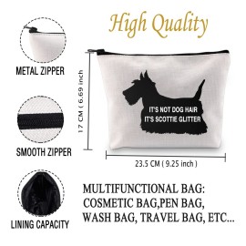 JXGZSO Scottie Gift Its Not Dog Hair Its Scottie Glitter Make Up Bag Scottish Terrier Gift Scottie Lover Scottie Owner Gift (Scottie Glitter Bag)