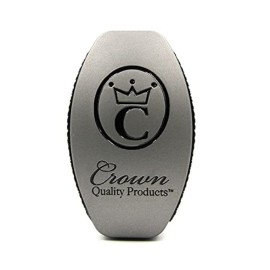 Crown Quality Products 360 Sport Wave Caesar 2.0 Boar Bristle Hairbrush, Medium, Smoke Gray - Non-Slip Grip, Waterproof Design - The Ultimate 360 Wave Brush