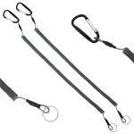 StayMax Stretchy Spiral Keyring Spiral Retractable Coil Spring Key Chain Anti-Lost Stretch Cord with Carabiner (11 inch, 2 Pack)