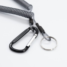 StayMax Stretchy Spiral Keyring Spiral Retractable Coil Spring Key Chain Anti-Lost Stretch Cord with Carabiner (11 inch, 2 Pack)