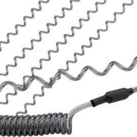 StayMax Stretchy Spiral Keyring Spiral Retractable Coil Spring Key Chain Anti-Lost Stretch Cord with Carabiner (11 inch, 2 Pack)