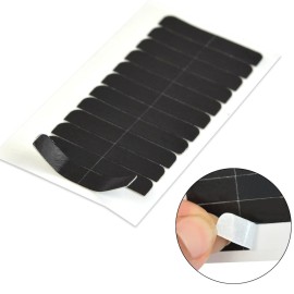 180 Pcs Hair Extension Tape Tabs Double Sided Adhesive Replacement Tape for Hair Extensions 4x0.8 cm (Black)