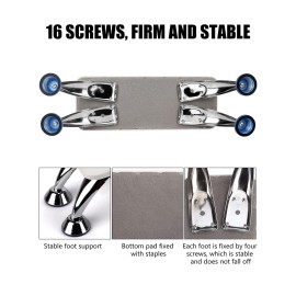 Nail Arm Rest for Acrylic Nails, Microfiber Leather Nail Hand Rest Cushion for Nails, Soft Hand Pillow Footstool with 4 Stainless Steel Stands Thick Sponge Nail Pillow for Nail Tech Use (White)