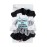 scunci, 6 pcs scrunchies, Black, Gray, White, 33459