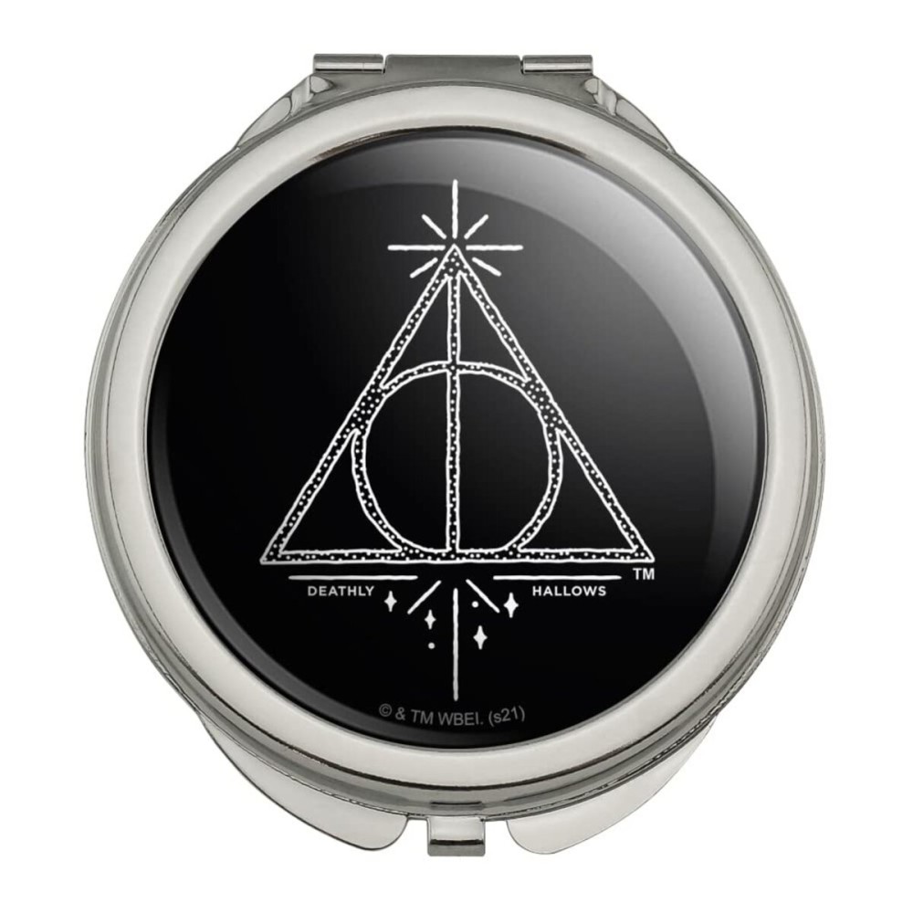 Harry Potter Deathly Hallows Line Logo Compact Travel Purse Handbag Makeup Mirror