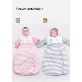 CYUURO Baby Sleeping Bag Sleeves Detachable Kids Wearable Blanket Toddlers Thick Cold WeatherPink 60-68