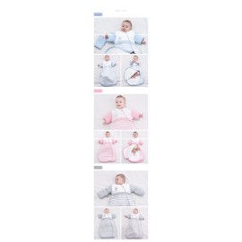 CYUURO Baby Sleeping Bag Sleeves Detachable Kids Wearable Blanket Toddlers Thick Cold WeatherPink 60-68
