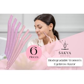 Sakya Biodegradable Women\'s Dermaplaning Tool - Dermaplane Facial Sensitive Skin Hair Removal Face Razor, Twinkle Blade for Eyebrows & Peach Fuzz - Sonic Sakya Biodegradable Women\'s Dermaplaning Tool - Dermaplane Facial Sensitive Skin Hair Removal Face Razor, Twinkle Blade for Eyebrows & Peach Fuzz - Sonic