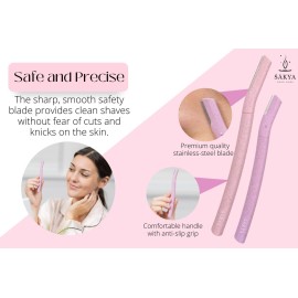 Sakya Biodegradable Women\'s Dermaplaning Tool - Dermaplane Facial Sensitive Skin Hair Removal Face Razor, Twinkle Blade for Eyebrows & Peach Fuzz - Sonic Sakya Biodegradable Women\'s Dermaplaning Tool - Dermaplane Facial Sensitive Skin Hair Removal Face Razor, Twinkle Blade for Eyebrows & Peach Fuzz - Sonic