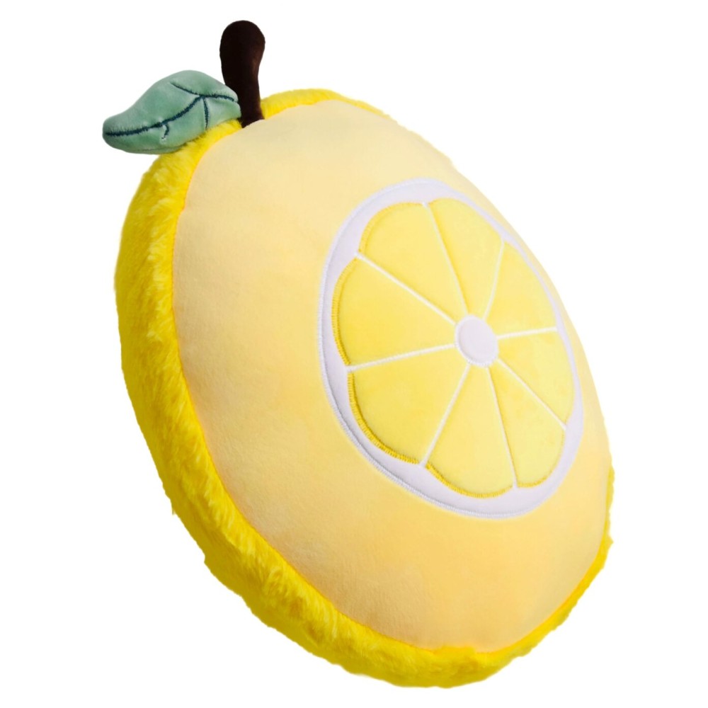 Lemon Plush Pillow Cute Fruit Stuffed Animal Soft Plushie Snuggly Hugging Pillow Toy Gifts for Kids Brithday Lemon Lover and Christmas 12.6 Inches (Yellow)