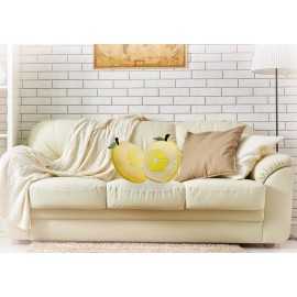 Lemon Plush Pillow Cute Fruit Stuffed Animal Soft Plushie Snuggly Hugging Pillow Toy Gifts for Kids Brithday Lemon Lover and Christmas 12.6 Inches (Yellow)