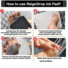 Baby Handprint & Footprint Kit - Memory Art Frames for Baby Shower Gifts, Nursery Decor