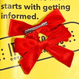 CEELGON 2PCS 5 Big Velvet Hair Bows for Toddlers - Red Pigtail Clips and Hair Accessories CEELGON 2PCS 5 Big Velvet Hair Bows for Toddlers - Red Pigtail Clips and Hair Accessories