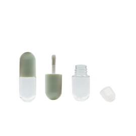 UUYYEO 10 Pcs 5ml Capsule Shaped Lip Gloss Tubes Containers Refillable Lip Balm Bottles Containers Reusable Lipstick Tubes Vials Green
