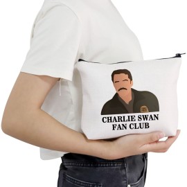 POFULL vampire Merchandise vampire Charlie Swan Fan Club Cosmetic Bag vampire Quote Makeup Bag(Charlie Swan bag)