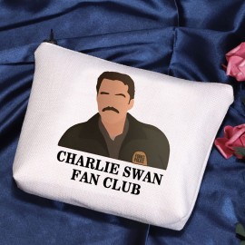 POFULL vampire Merchandise vampire Charlie Swan Fan Club Cosmetic Bag vampire Quote Makeup Bag(Charlie Swan bag)