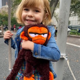 YOTTOY Contemporary Collection | Grumpy Monkey Soft Stuffed Plush Toy - 7.5