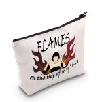 POFULL White Madeline Kahn Clue Flames Gift Flames On The Side Of My Face Zipper Pouch Bag Clue Movie Flames Gift (Flames On The Side Of My Face bag)