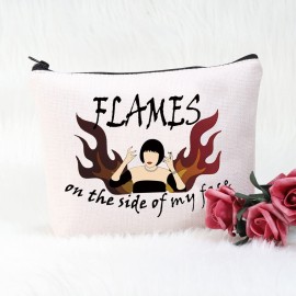 POFULL White Madeline Kahn Clue Flames Gift Flames On The Side Of My Face Zipper Pouch Bag Clue Movie Flames Gift (Flames On The Side Of My Face bag)