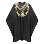 Pelocapa Barber Cape for Men Hair Cutting Salon Cape with Snap Closures Waterproof Professional Large Barber Hairdresser Cape- 63 56 (Dollar Chain)