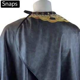 Pelocapa Barber Cape for Men Hair Cutting Salon Cape with Snap Closures Waterproof Professional Large Barber Hairdresser Cape- 63 56 (Dollar Chain)