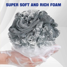 OKAKA Loofah Bath Sponge Shower Loofah Shower Puff Soft Assorted Color Big 4 Pack